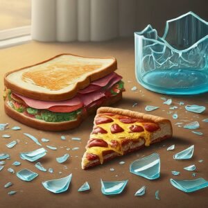 broken glass in food